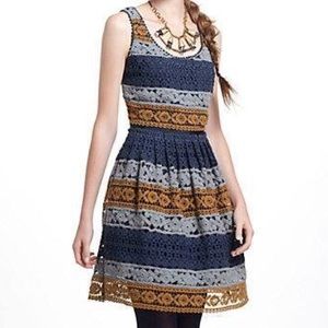 Anthropologie Striated Lace Dress Maeve sz 0 BNWT